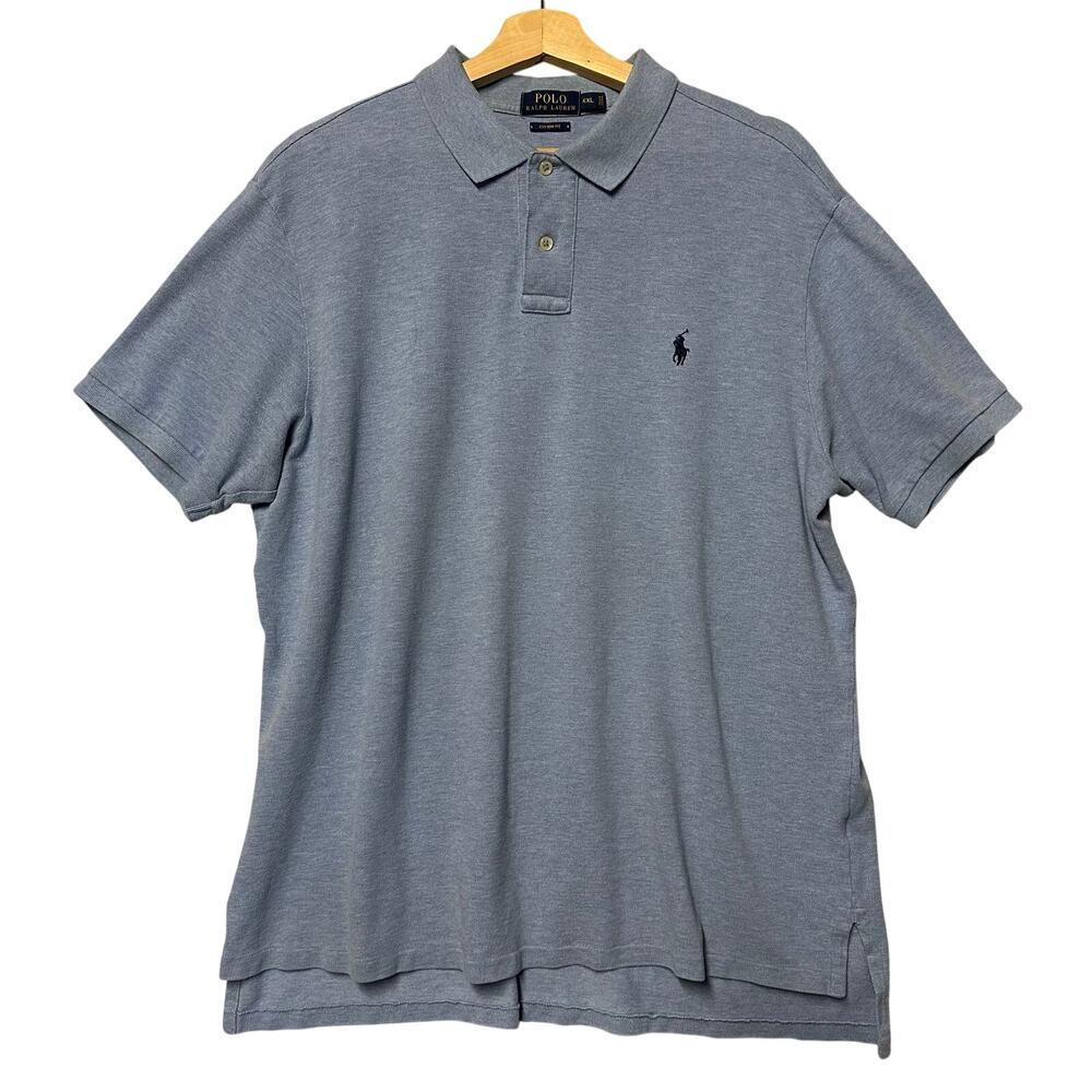 Polo Ralph Lauren Men's Polo Cotton Blue Custom Fit Size XXL
